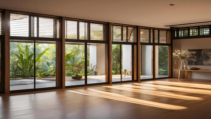 A Luxury resort convention room . Beautiful living room in new traditional style luxury home.