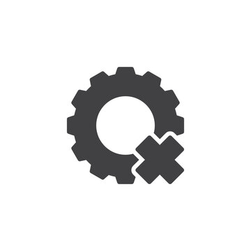 recommend clip art: Gear and X mark vector icon