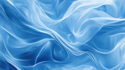 Obraz premium A flowing blue fabric creates an ethereal, dreamlike atmosphere with soft waves and delicate textures.