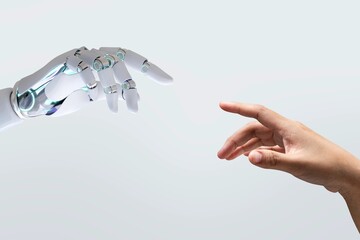 Robotic hand and human hand