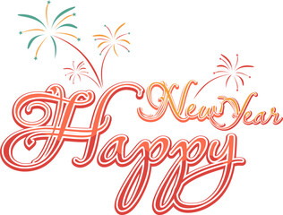 Happy New Year Lettering