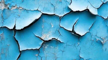 Obraz premium A cracked wall background, aged paint peeling off to reveal layers beneath, gritty and textured