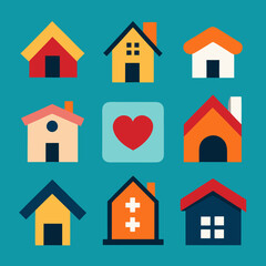 house icon set