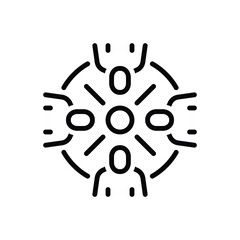 Black line icon for connection