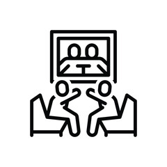 Black line icon for memories