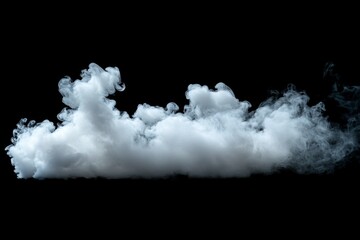 A cloud of smoke is floating in the air