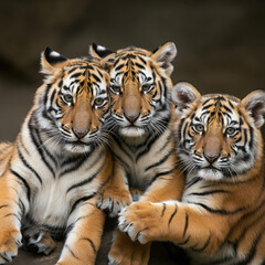 Friendship and love photos that don't require animal species (Tiger cubs)