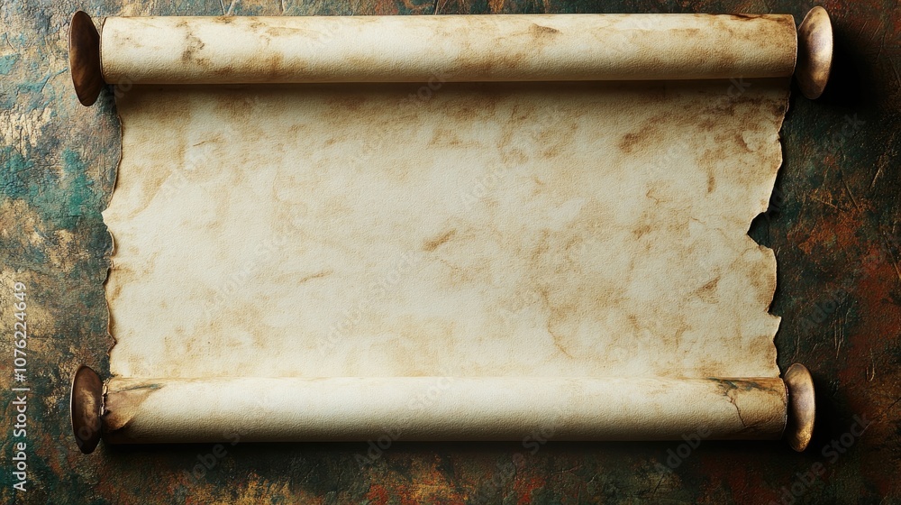 Poster elegant scroll pinning background paper texture with ample copy space, ideal for design projects req