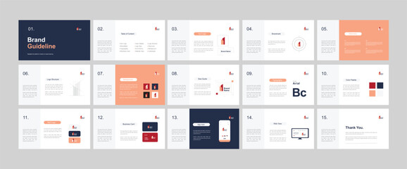 Construction Logo Brand Guidelines Template, Editable Real Estate Logo Guidelines.