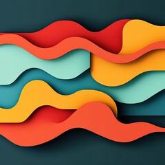 Minimalist Abstract Background with Vibrant Wave Patterns