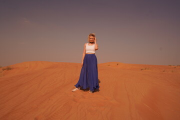 woman in desert