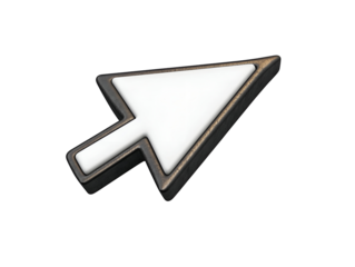 Arrow isolated on transparent or white background, png