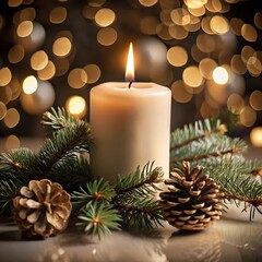 Christmas decoration 3d on dark color background.