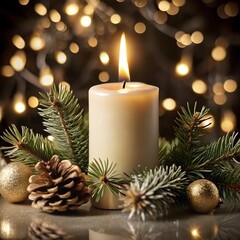 Christmas decoration 3d on dark color background.