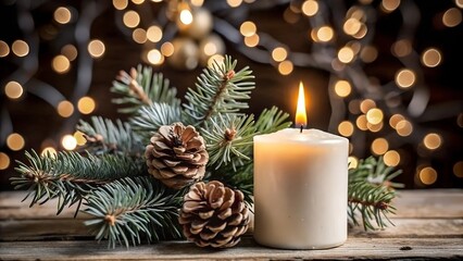 Christmas decoration 3d on dark color background.