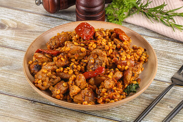 Rasted chicken meat with ptitim