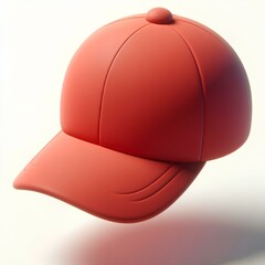 Fototapeta premium Minimalist 3D Render of Cartoon Baseball Cap with Rounded Visor