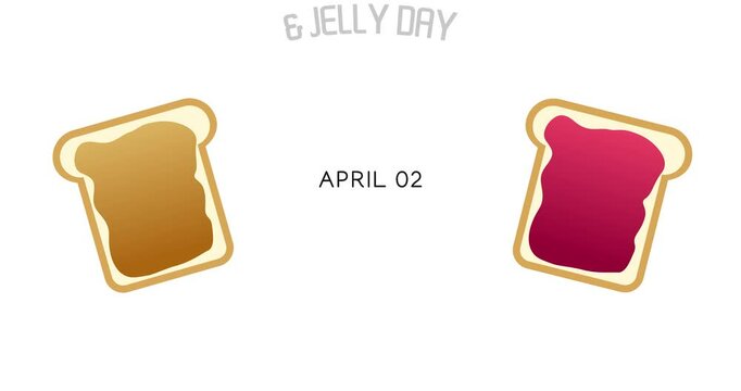 national peanut butter and jelly day motion video, ideal for national peanut butter and jelly day celebration