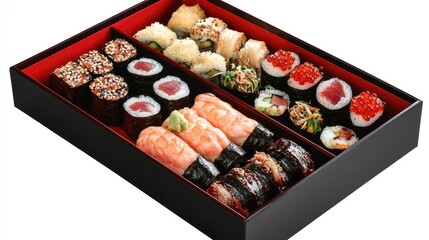 Assorted Sushi Platter in Elegant Black Box