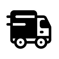 Fast Delivery Glyph Icon. Single icon, glyph vector icon