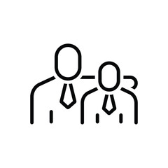 Black line icon for brother