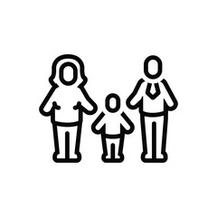 Black line  icon for parents