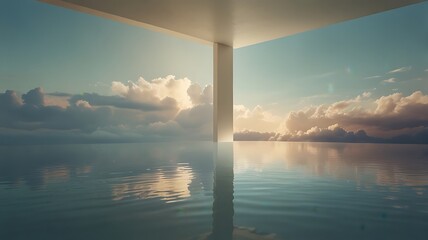 Pale pastel beige background with a soft, natural feel, evoking simplicity and calmness