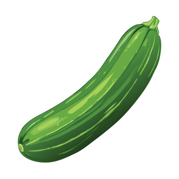 green zucchini isolated on white clip art preview