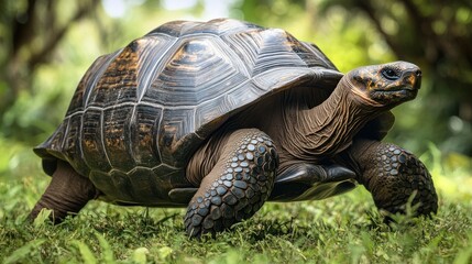 Obraz premium Galapagos Giant Tortoise in its Natural Habitat