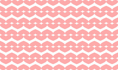 seamless pattern with pink hearts, two tone pink on white up side down heart in checkerboard patter, repeat seamless pattern design for fabric print or background or t-shirt paint, row