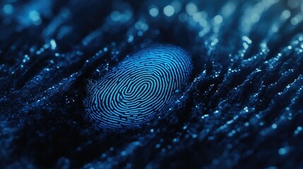 Abstract Digital Fingerprint on Vibrant Background