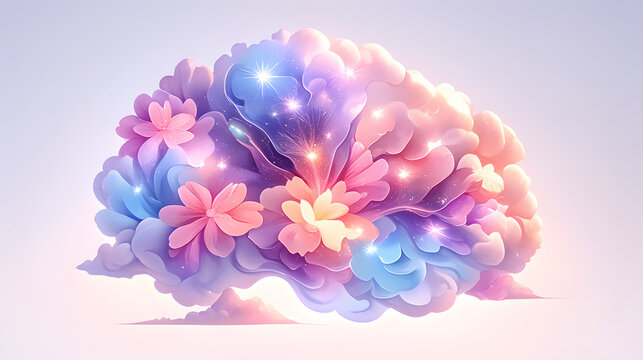 Fantastical brain, exploding with color and imagination.