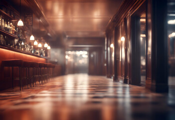 style hallway illustration bar realistic
