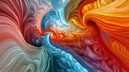 A colorful, 3D design that looks like it's from a computer.