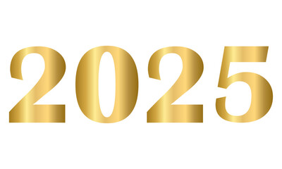 Gold 2025 New Year Icon, Simple Icon Vector Design, best used for presentation, application, web and banner
