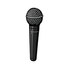 Vector Cartoon Dynamic Microphone Illustration
