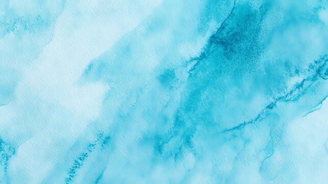 an abstract watercolor background in shades of blue, azure, and turquoise, ideal for textures, backgrounds, and web banners, evoking a sense of calm and serenity