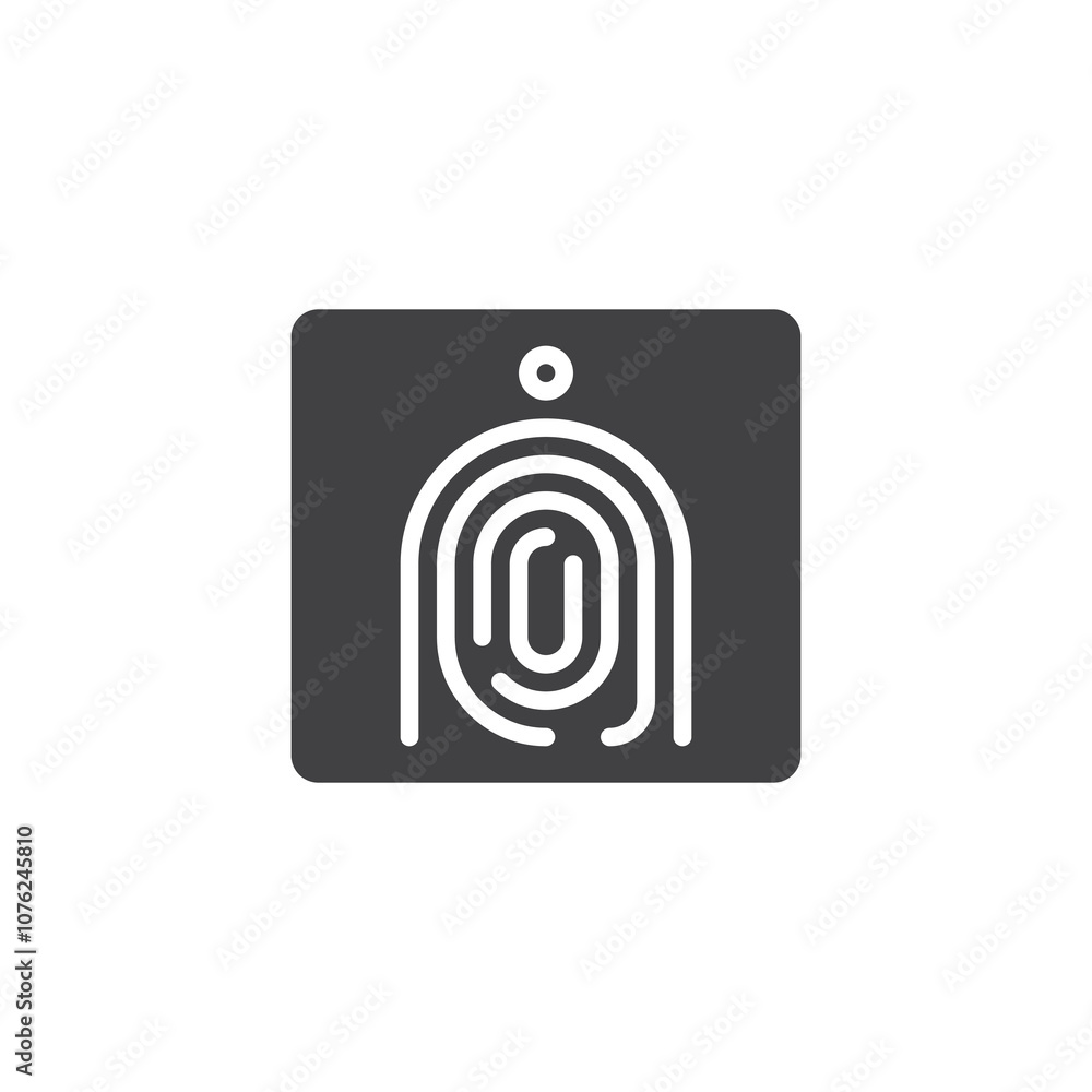 Poster fingerprint authentication vector icon