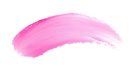 a delicate pink brush stroke rendered in watercolor, isolated on a white background, perfect for adding a touch of elegance and creativity to design projects