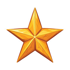 Vector Cartoon Gold Star Illustration
