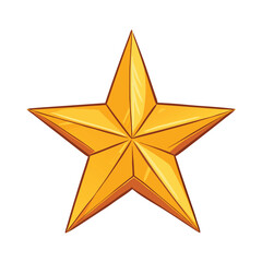Vector Cartoon Gold Star Illustration