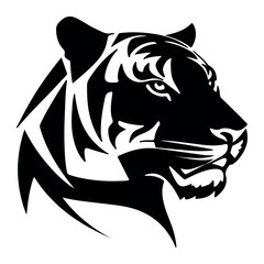 Tiger head silhouette