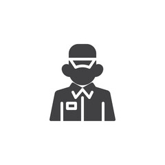 A person in security uniform vector icon