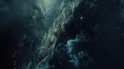 Obraz premium Nebula and galaxies in space. Abstract cosmos background