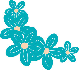 frame accessory circle one type flower