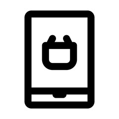 Online Shopping Simple Line Icon. Single icon, line vector icon