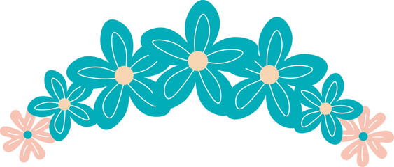 Obraz premium frame accessory circle two flowers