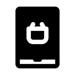 Online Shopping Simple Glyph Icon. Single icon, glyph vector icon