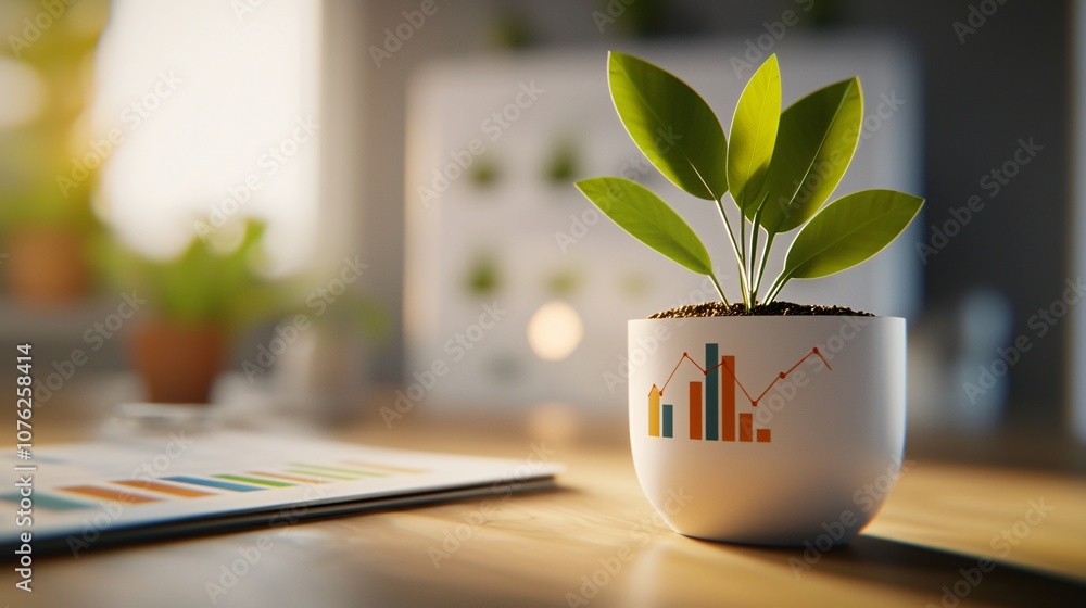 Poster enhance your financial strategies with a growth chart and sustainable yield insights for increased p