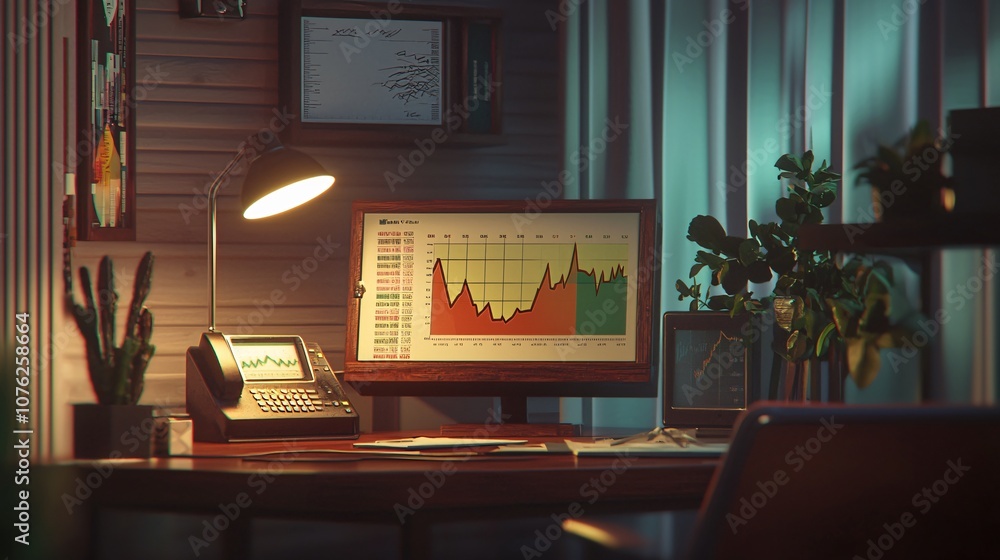 Aufkleber analyze your business growth with yield charts enhance decision-making on your desk